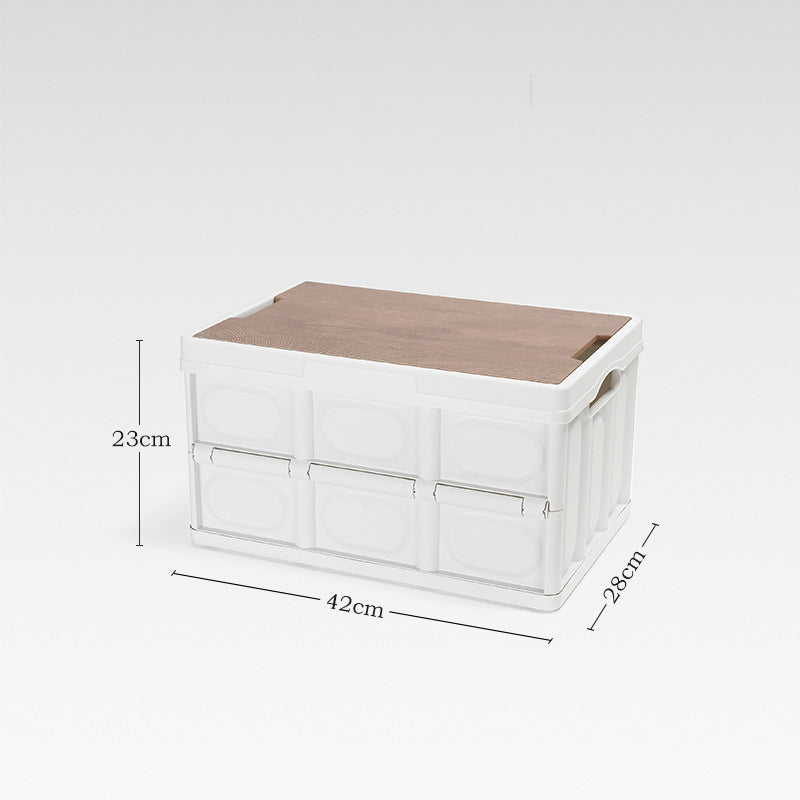 Tiforami Wood-Top Storage Box: Foldable, Cooking Surface (Large)