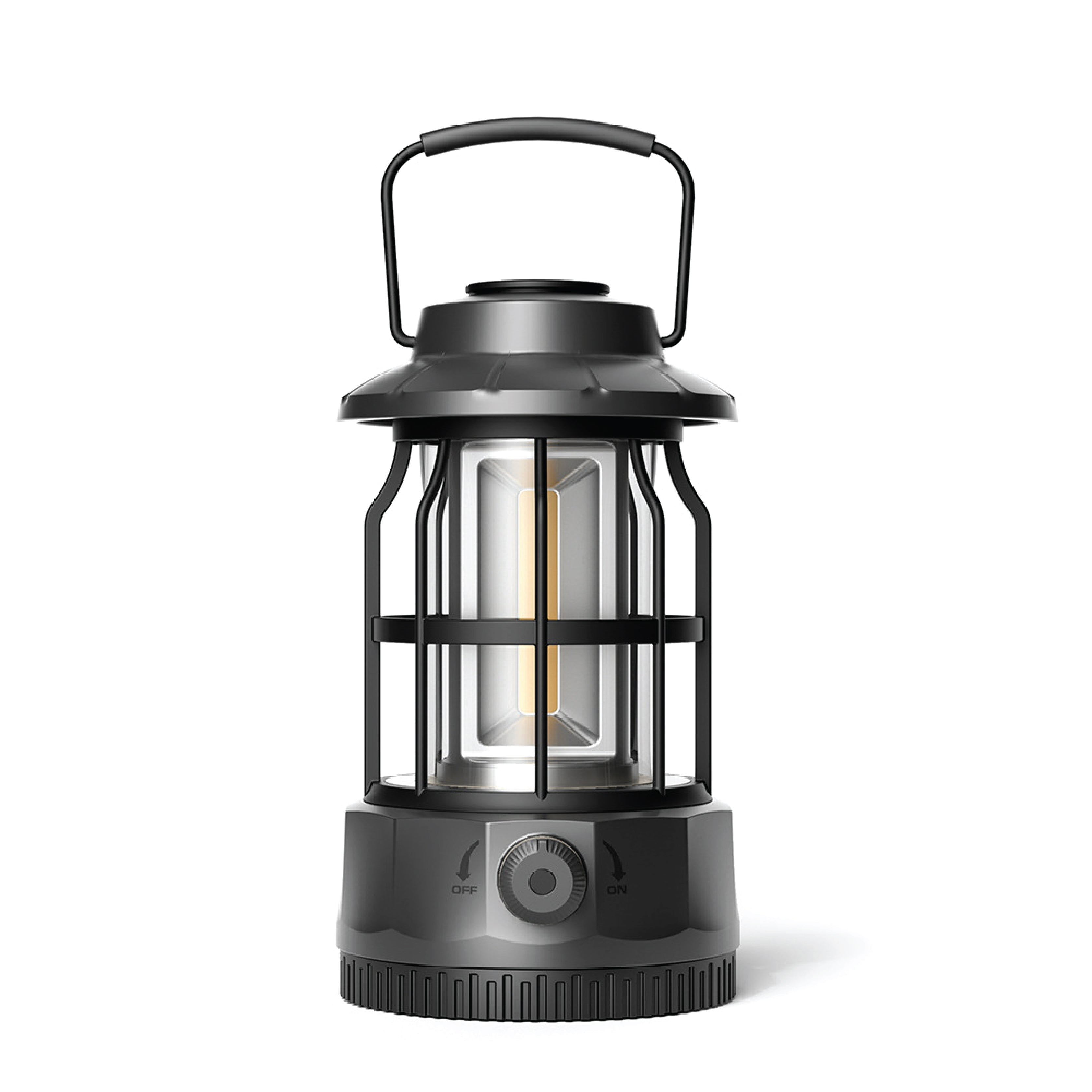 Kristiansund Rechargeable Lantern: Warm Yellow and White Light, Waterproof